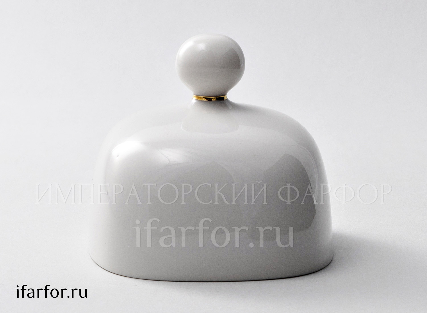 Крышка к масленке «Золотая лента» Форма: Прямоугольная. Твердый фарфор. 125 x 115 x 95 мм.