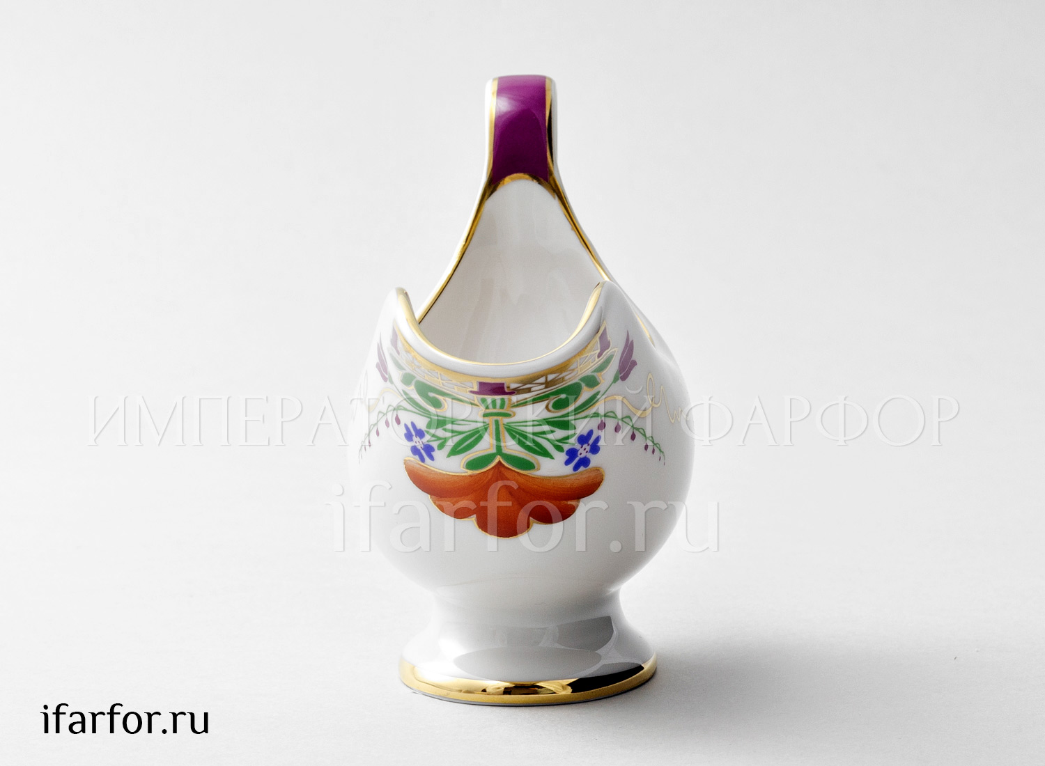 Соусник «Замоскворечье» Форма: Александрия. Твердый фарфор. 155 x 110 мм.