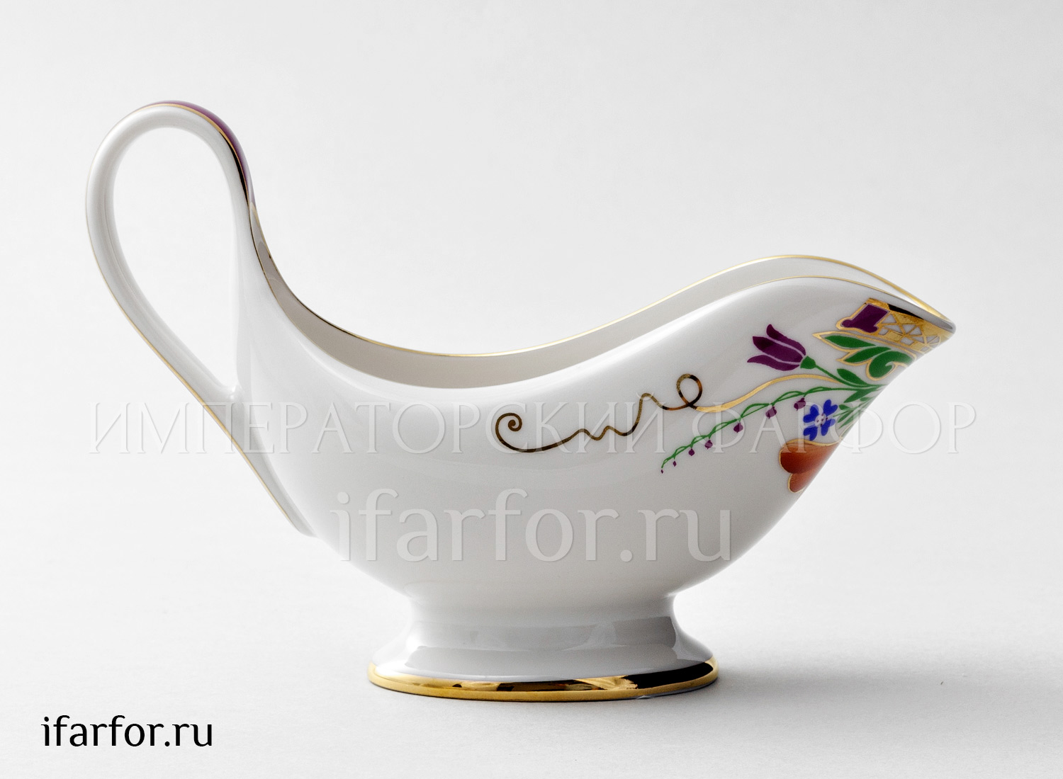 Соусник «Замоскворечье» Форма: Александрия. Твердый фарфор. 155 x 110 мм.