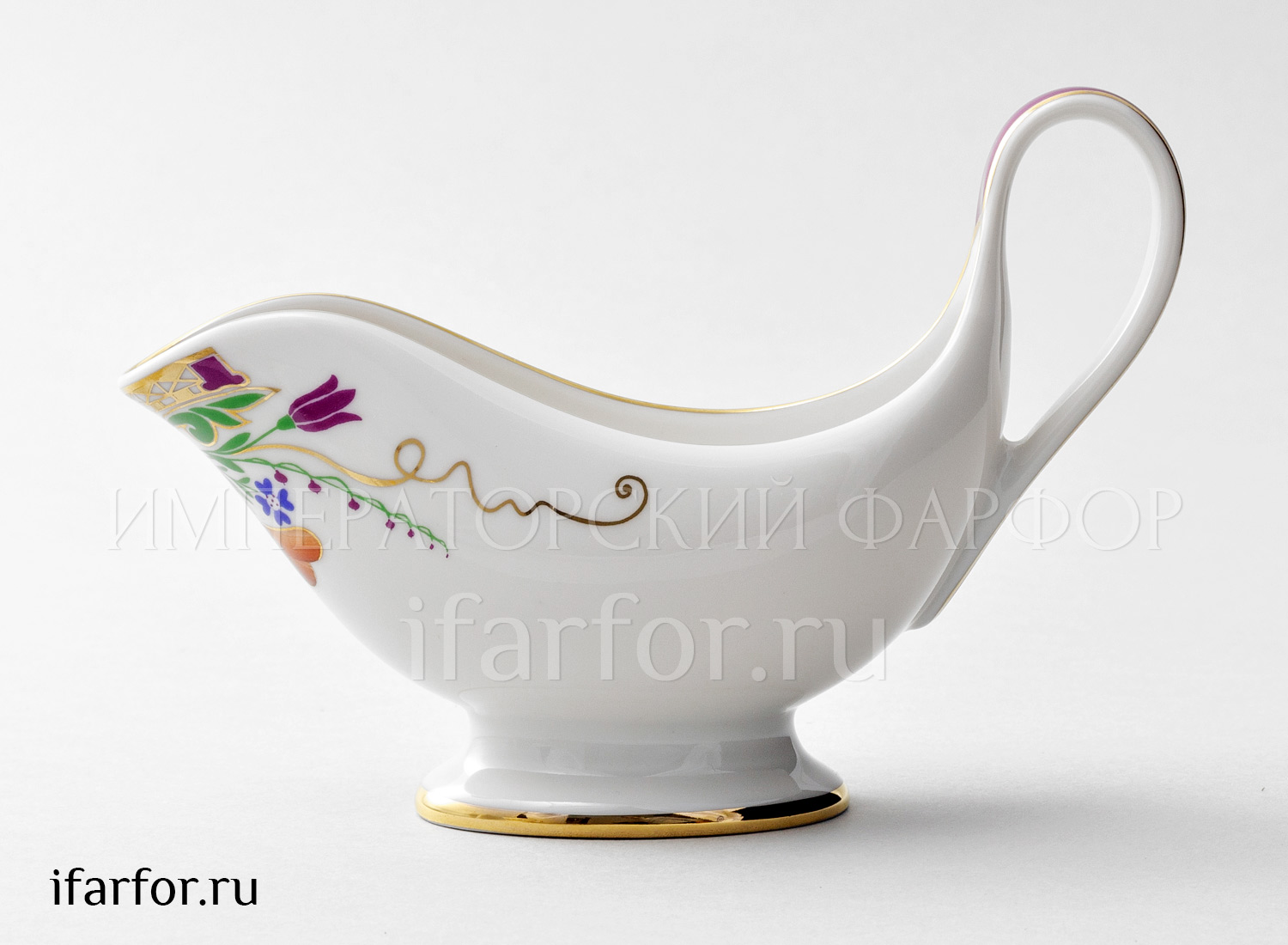 Соусник «Замоскворечье» Форма: Александрия. Твердый фарфор. 155 x 110 мм.