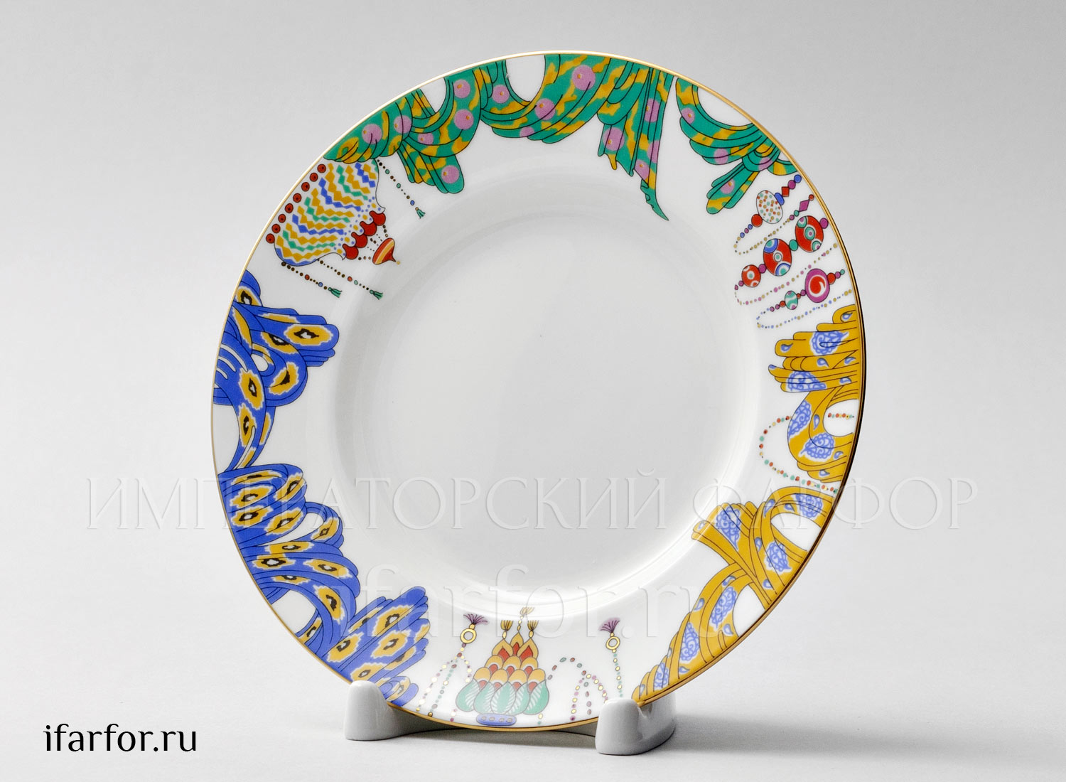 Тарелка мелкая «Балет. Шахерезада» Костяной фарфор. 150 мм.