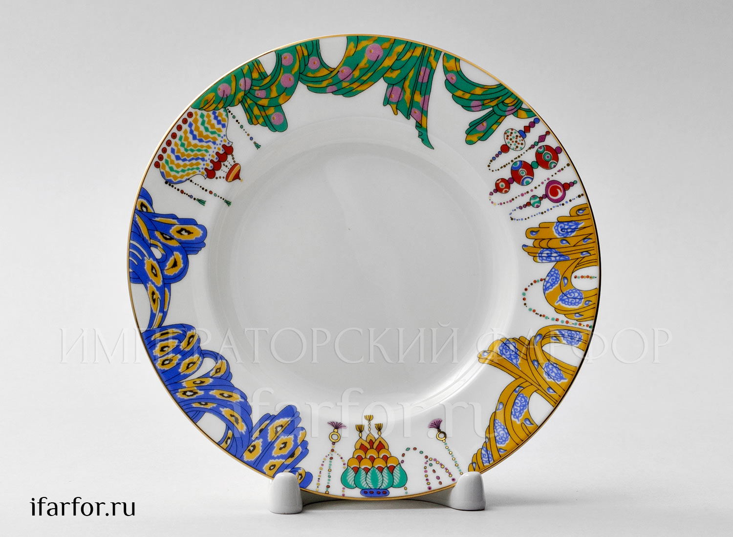 Тарелка мелкая «Балет. Шахерезада» Костяной фарфор. 150 мм.