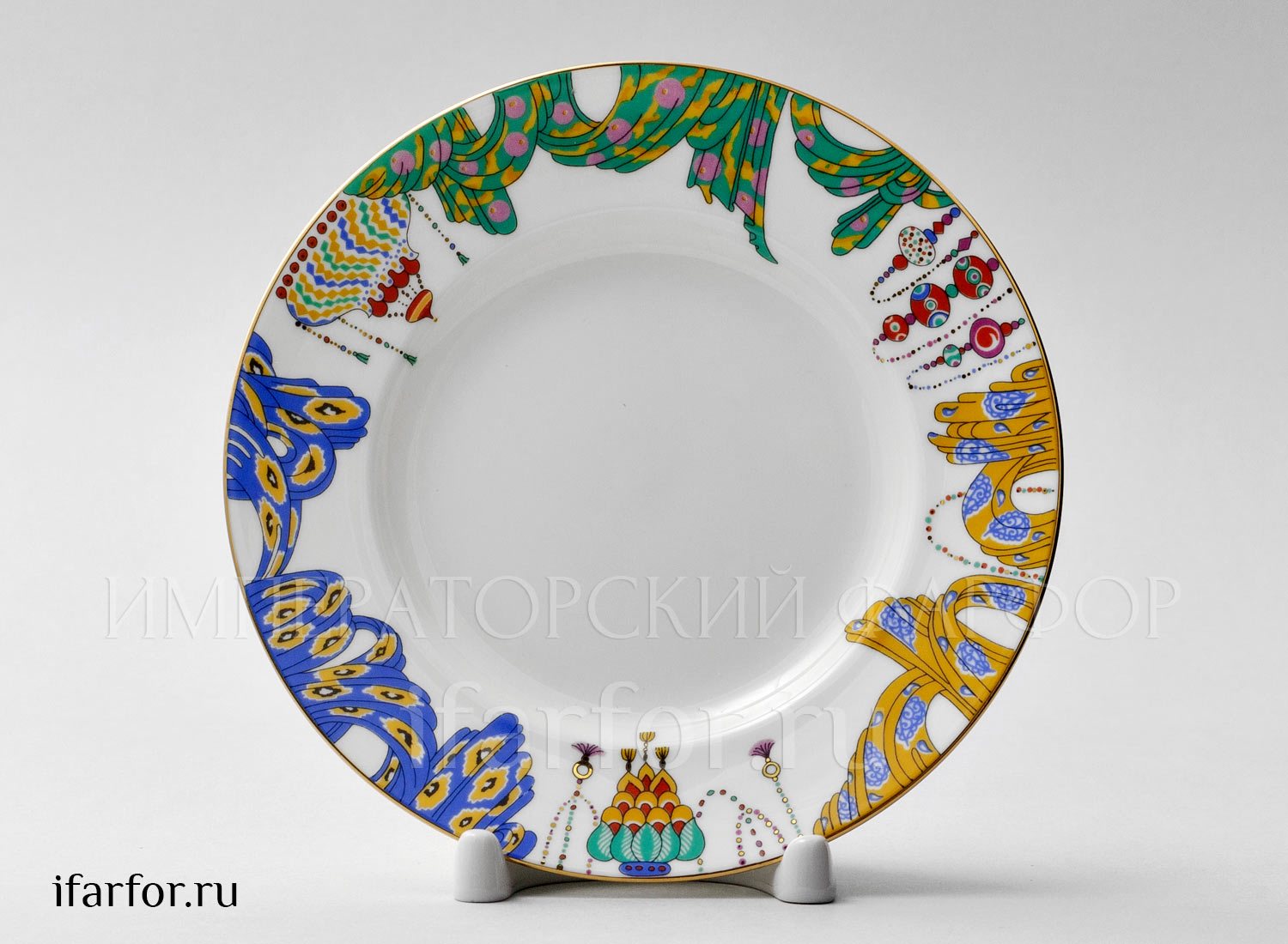 Тарелка мелкая «Балет. Шахерезада» Костяной фарфор. 150 мм.