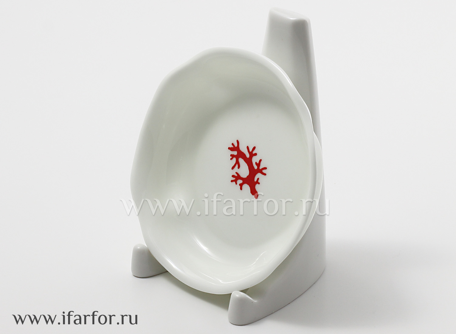 Розетка «Коралл» Форма: Наташа. Костяной фарфор. 97 мм.