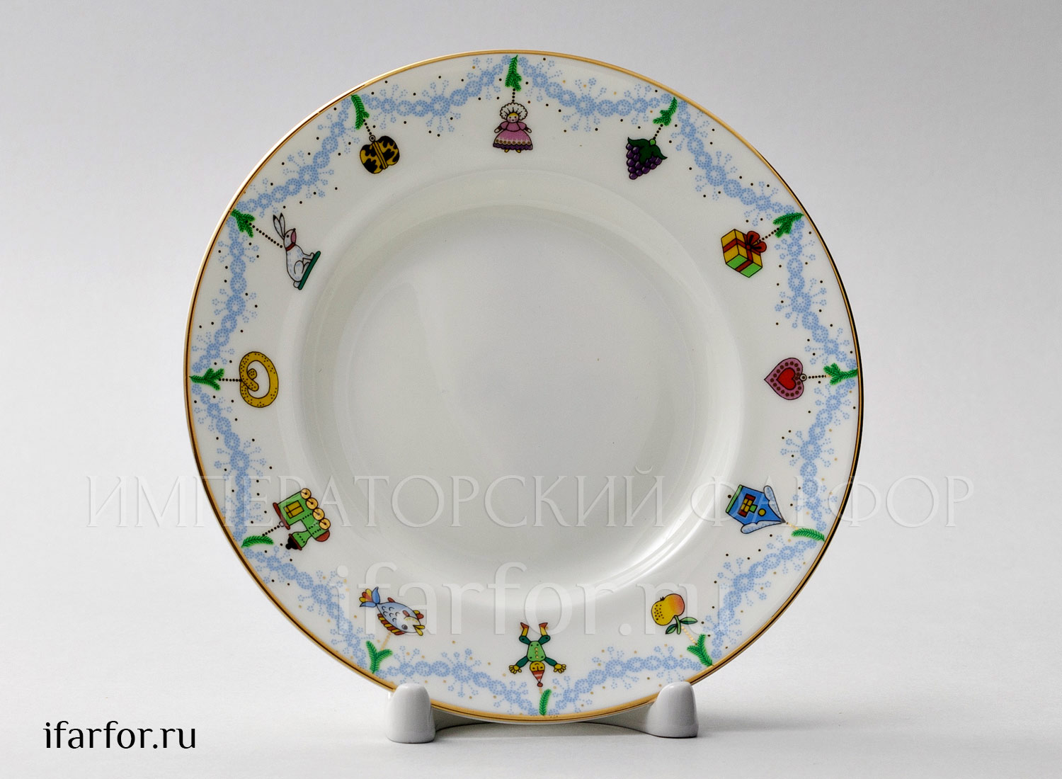 Тарелка мелкая «Балет. Спящая красавица» Костяной фарфор. 150 мм.
