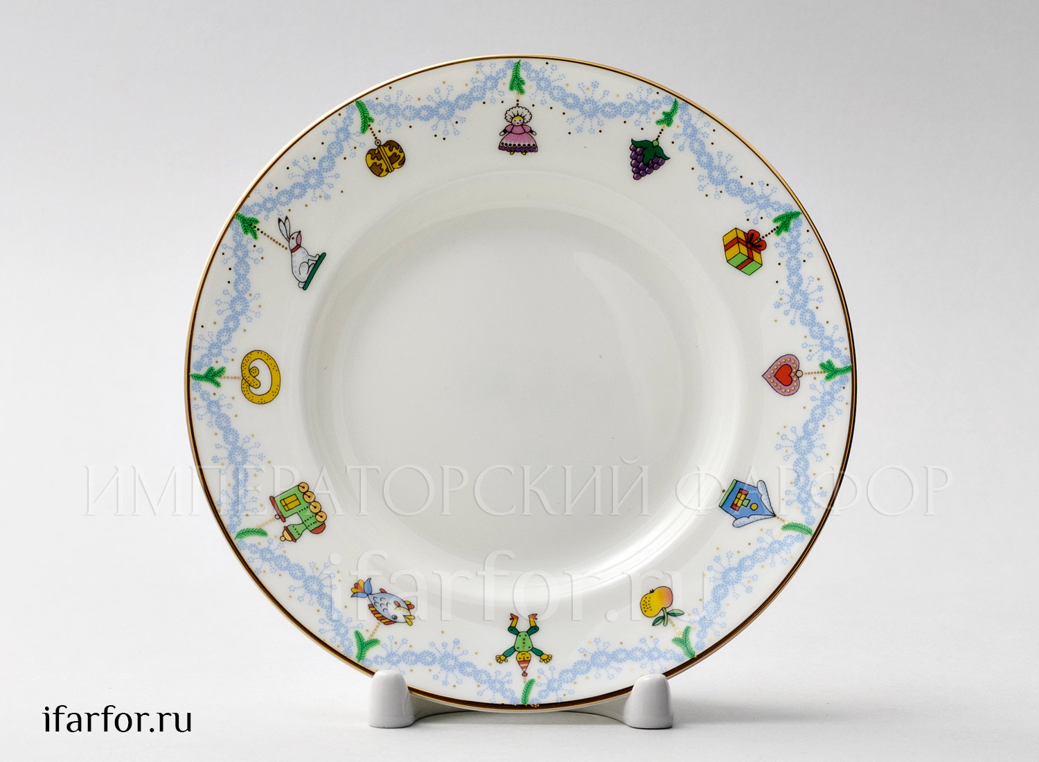 Тарелка мелкая «Балет. Спящая красавица» Костяной фарфор. 150 мм.