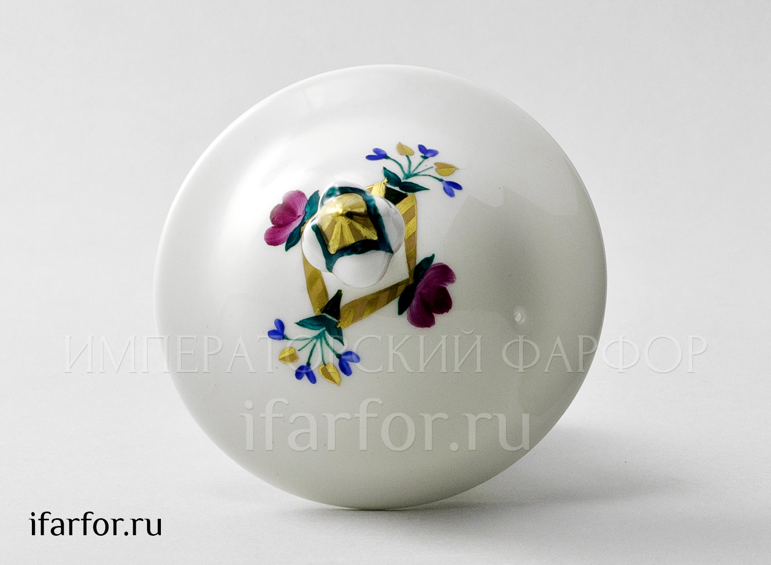 Крышка к заварочному чайнику «Невеста» Форма: Наташа. Костяной фарфор. 92 x 75 x 70 мм.