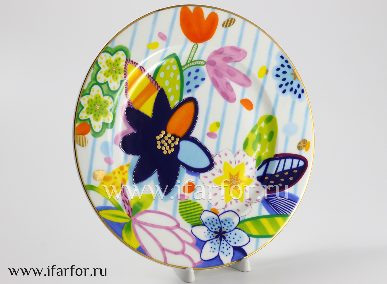 Тарелка плоская «Вера» Костяной фарфор. 250 мм.