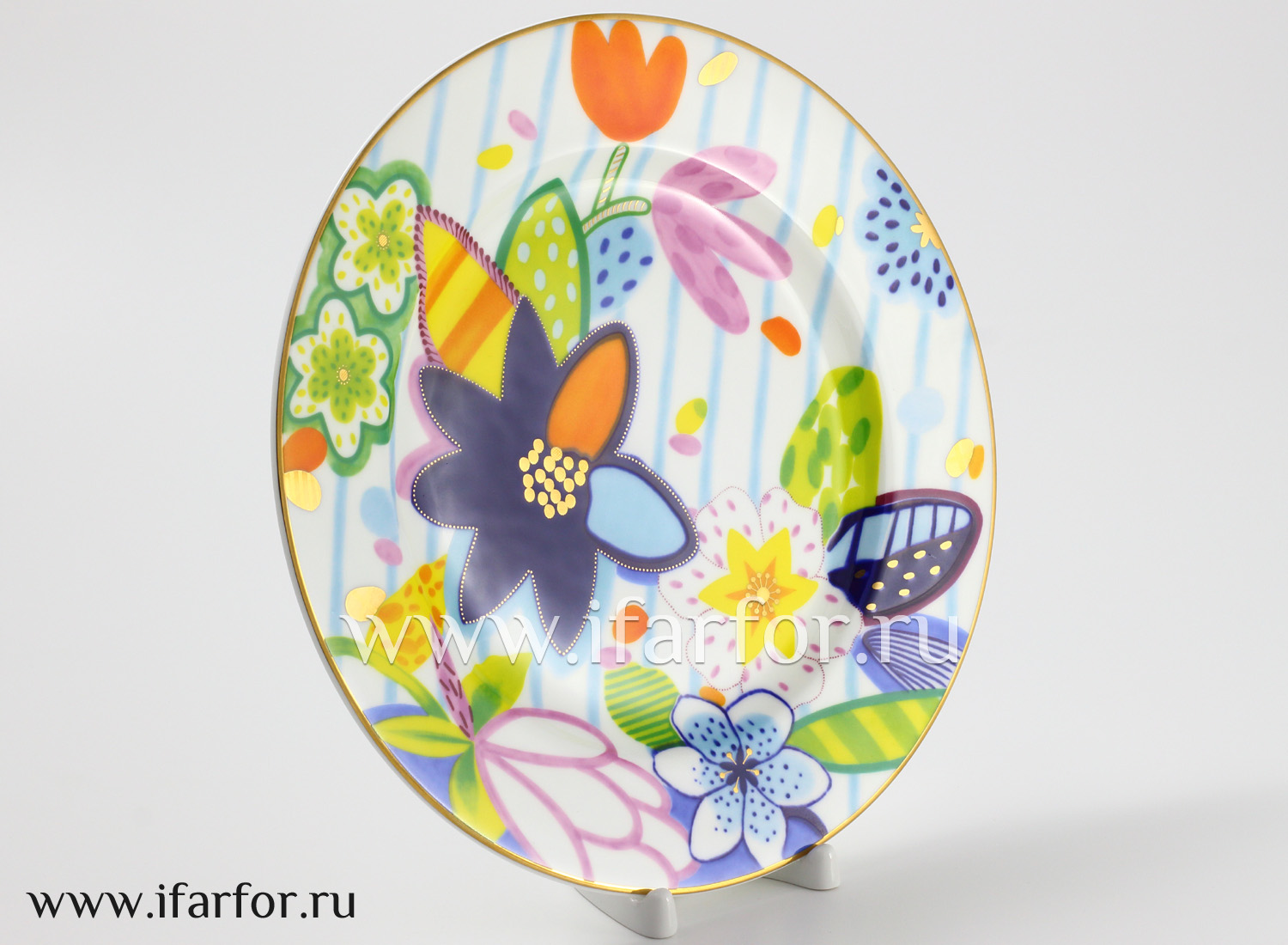 Тарелка плоская «Вера» Костяной фарфор. 250 мм.