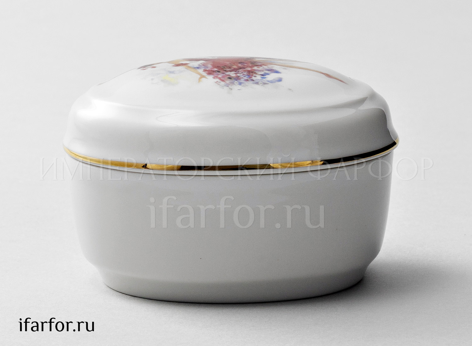 Туалетная коробочка «Фея смелости» Форма: Овальная. Твердый фарфор. 92 x 77 x 63 мм.