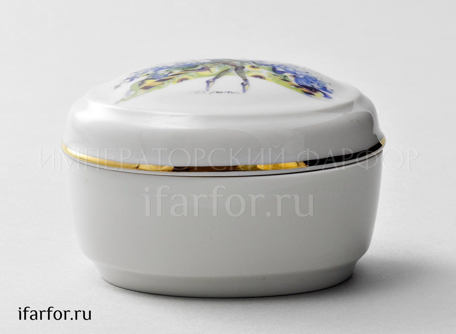 Туалетная коробочка «Фея Карабос» Форма: Овальная. Твердый фарфор. 92 x 77 x 63 мм.