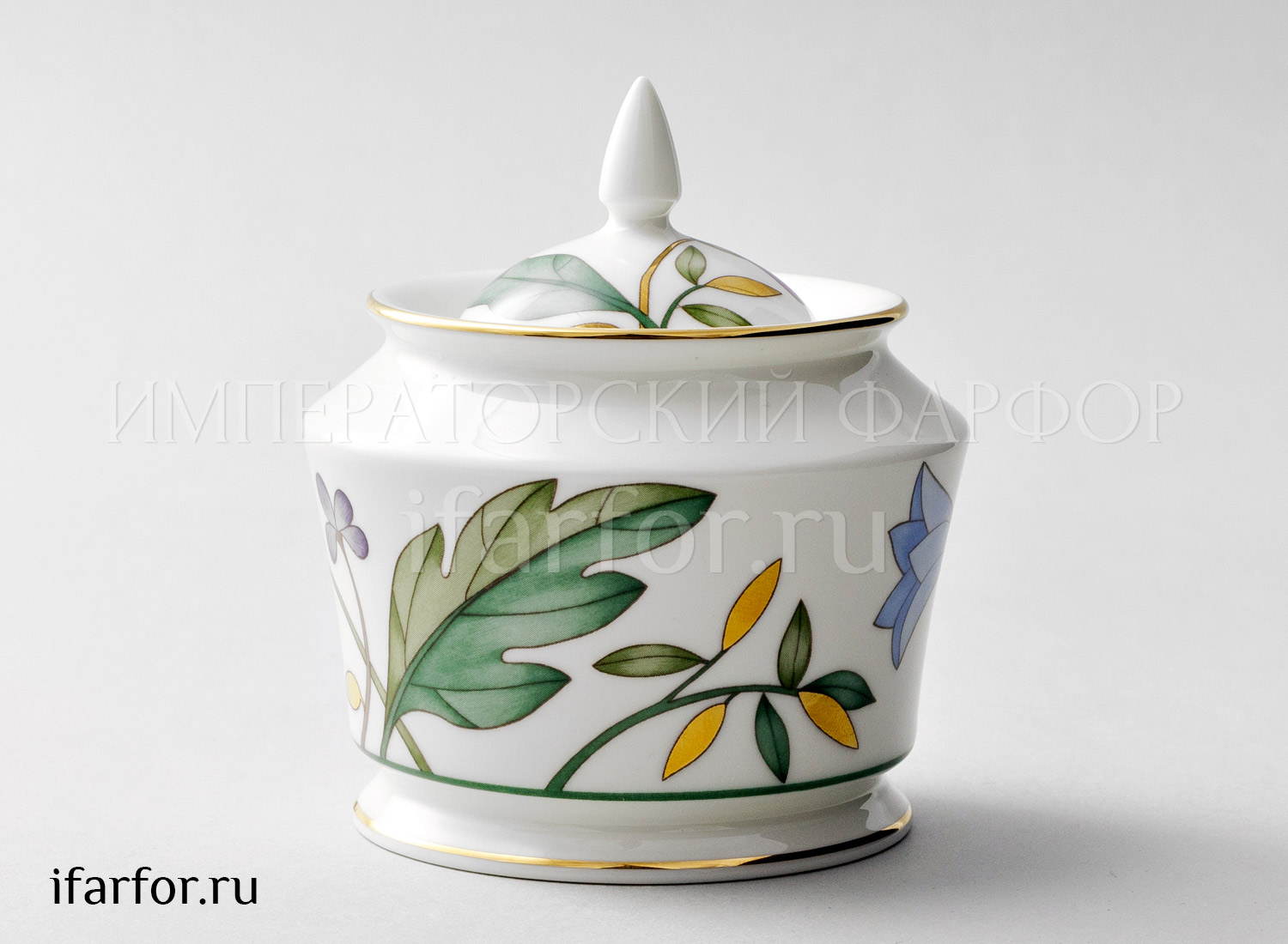 Сахарница «Июньская палитра» Форма: Юлия. Костяной фарфор. 310 мл.