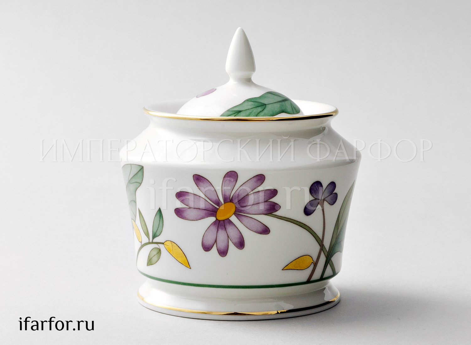 Сахарница «Июньская палитра» Форма: Юлия. Костяной фарфор. 310 мл.