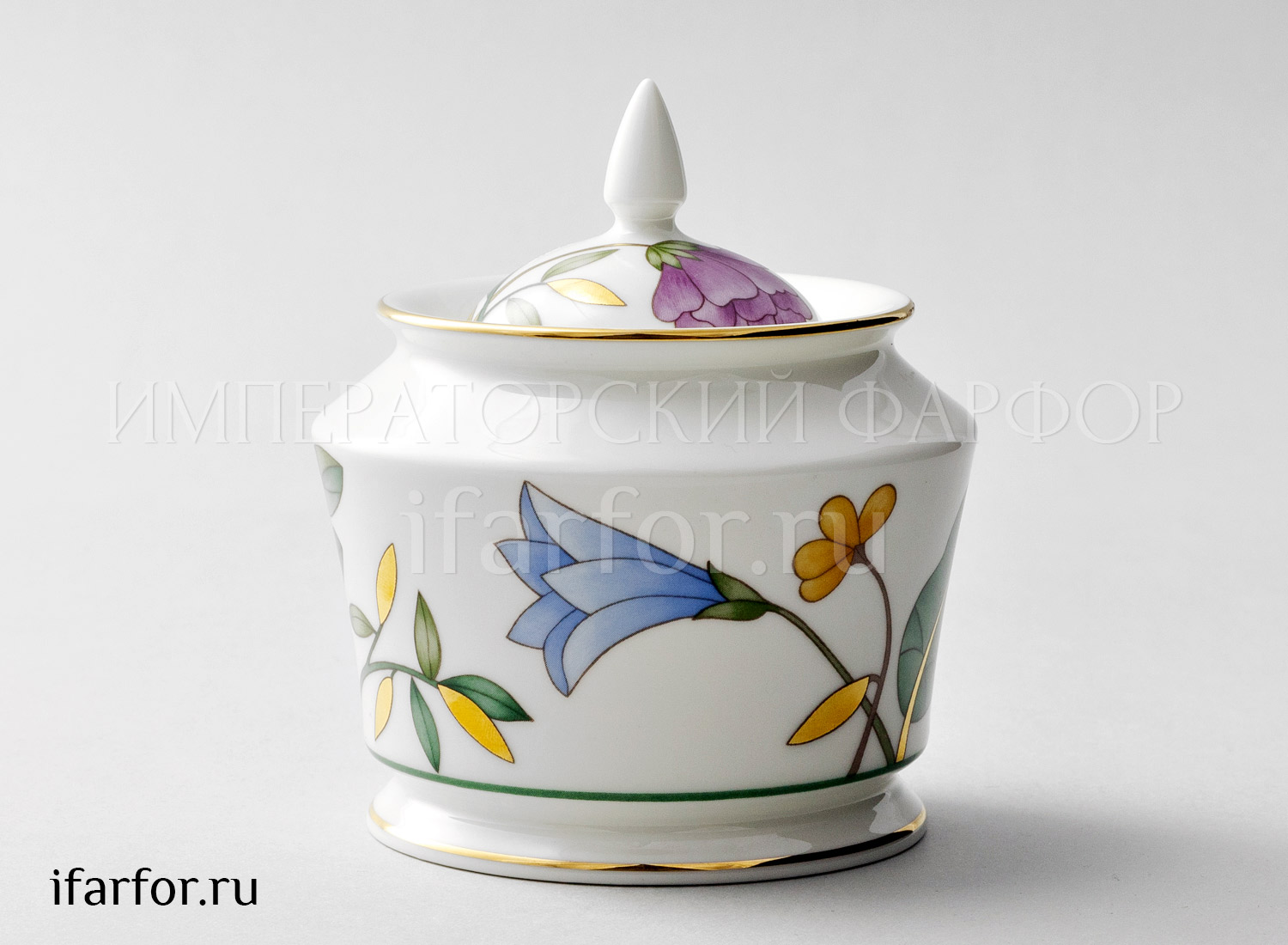 Сахарница «Июньская палитра» Форма: Юлия. Костяной фарфор. 310 мл.