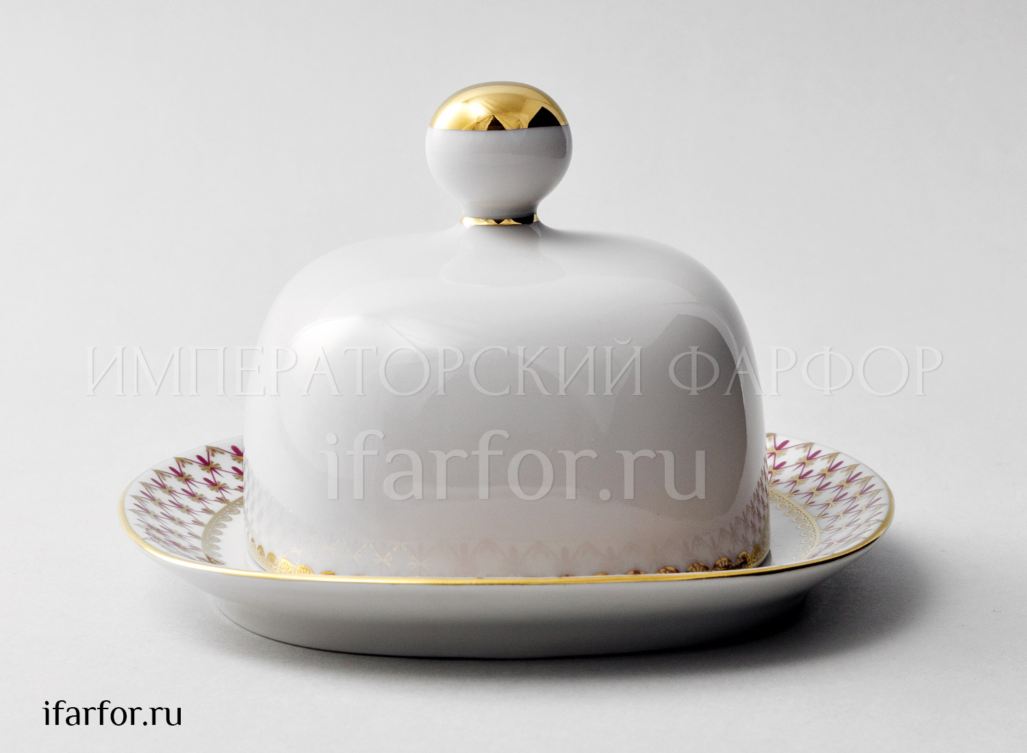 Масленка «Сетка-Блюз» Форма: Прямоугольная. Твердый фарфор. 172 x 155 x 100 мм.