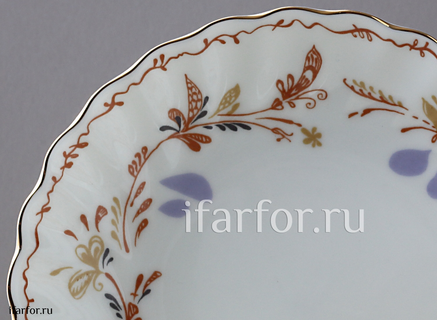 Чашка с блюдцем «Карелия» 1/2 Форма: Витая. Тонкостенный костяной фарфор. 155 мл.