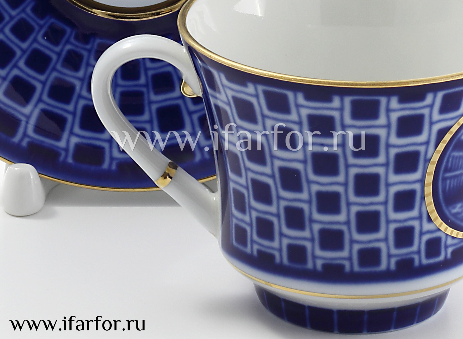 Чашка с блюдцем чайная «Прачечный мостик» 1/2