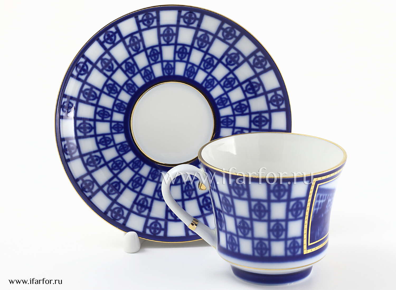 Чашка с блюдцем чайная «Львиный мостик» 1/2