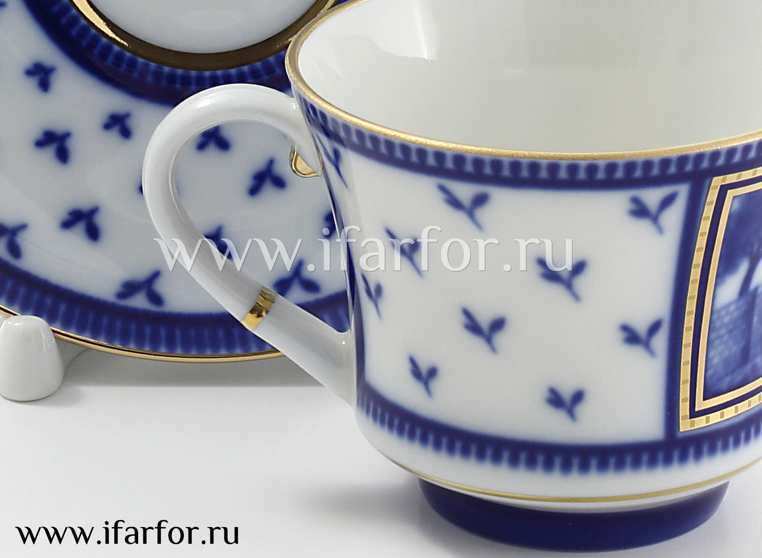 Чашка с блюдцем чайная «Первый Садовый мост» 1/2