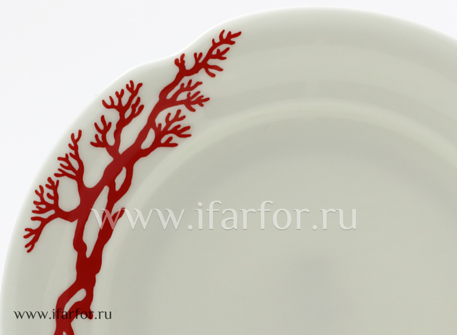 Комплект трехпредметный «Коралл» 1/3 Форма: Наташа. Тонкостенный костяной фарфор. 220 мл.