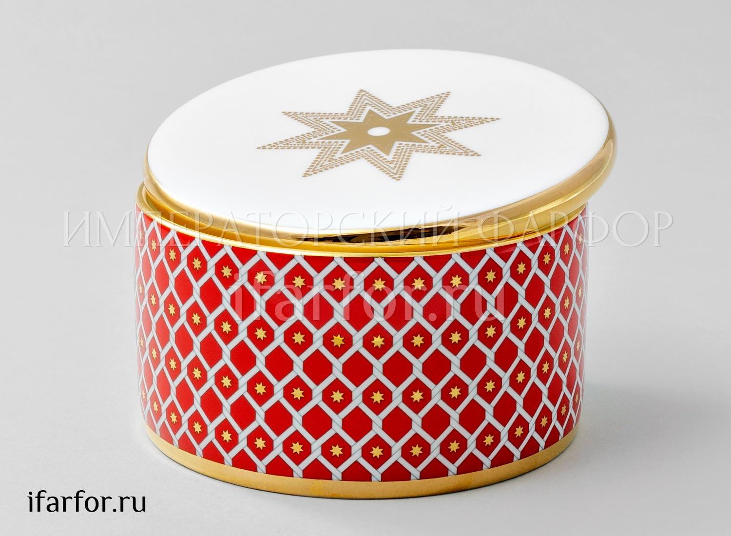 Шкатулка в подарочной коробке «Скарлетт» Форма: Идиллия. Толстостенный костяной фарфор. 130 x 80 мм.