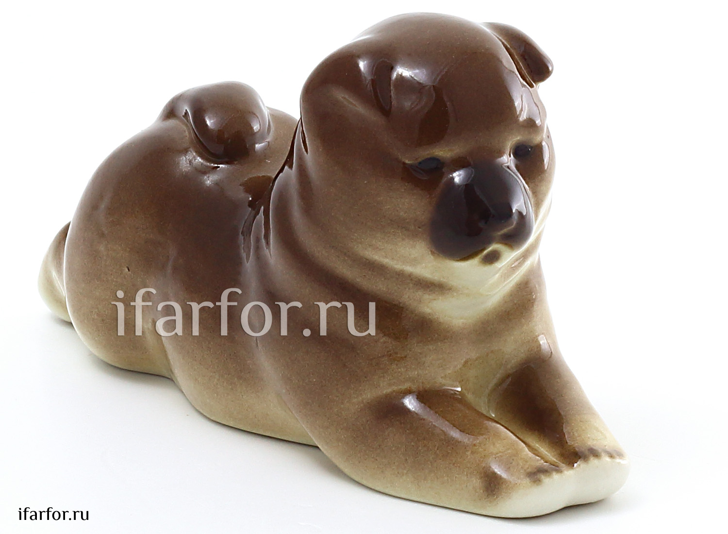 Скульптура «Чау-чау» Форма: Чау-чау. Мягкий фарфор. 155 x 85 мм.
