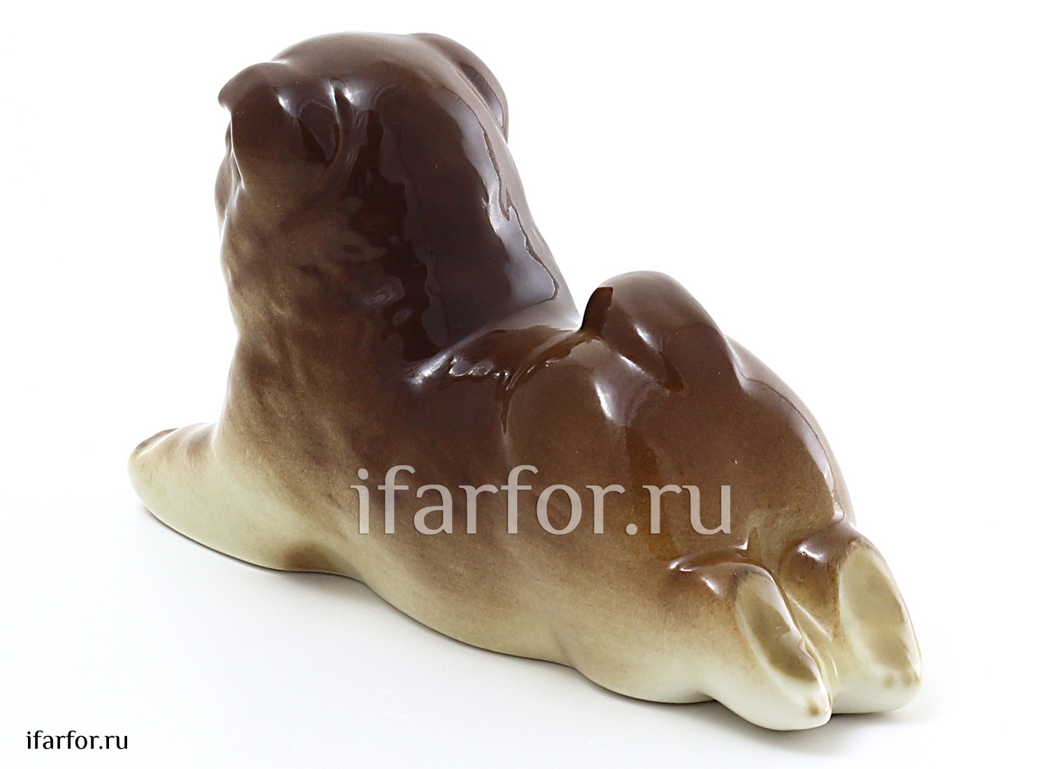 Скульптура «Чау-чау» Форма: Чау-чау. Мягкий фарфор. 155 x 85 мм.