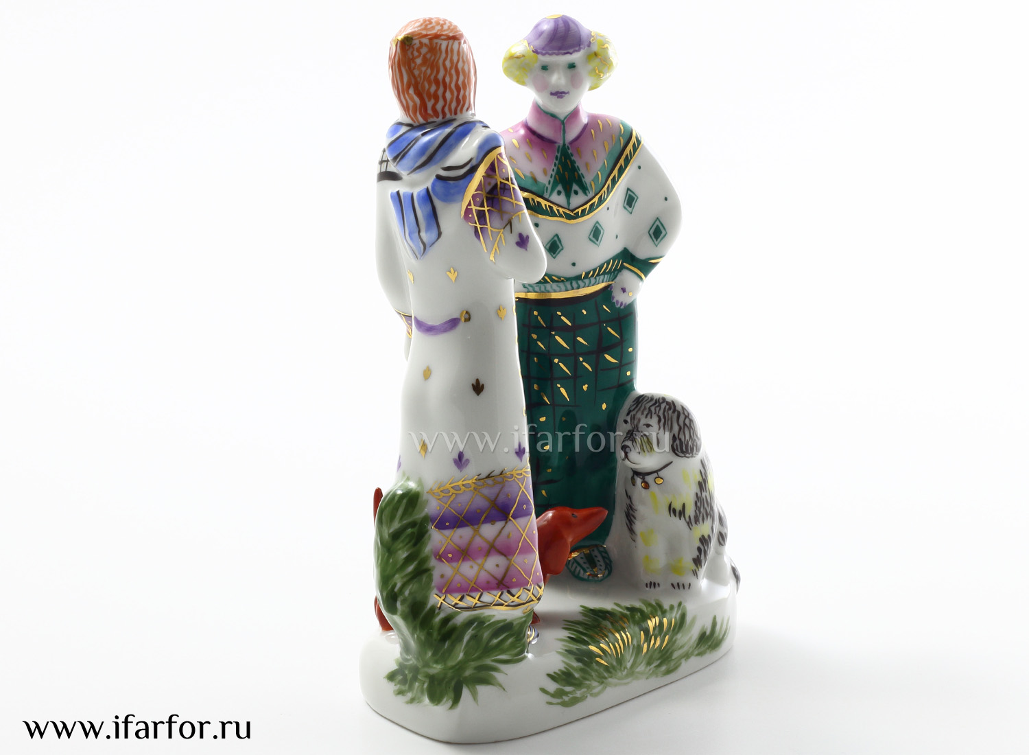 Скульптура «Встреча» Форма: Встреча. Твердый фарфор. 180 мм.