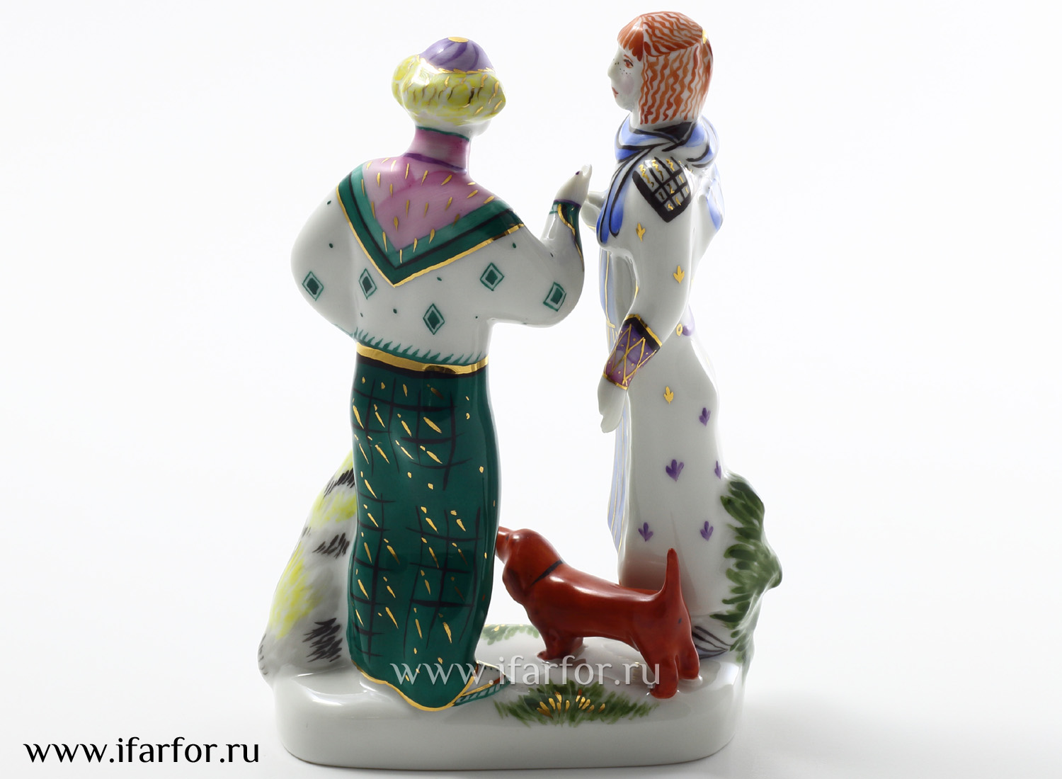 Скульптура «Встреча» Форма: Встреча. Твердый фарфор. 180 мм.