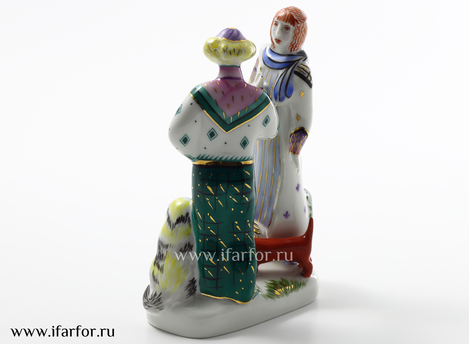 Скульптура «Встреча» Форма: Встреча. Твердый фарфор. 180 мм.