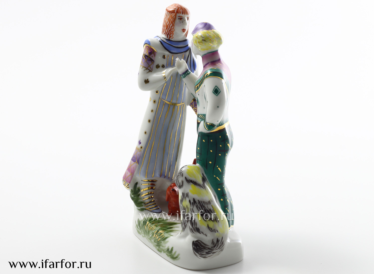 Скульптура «Встреча» Форма: Встреча. Твердый фарфор. 180 мм.