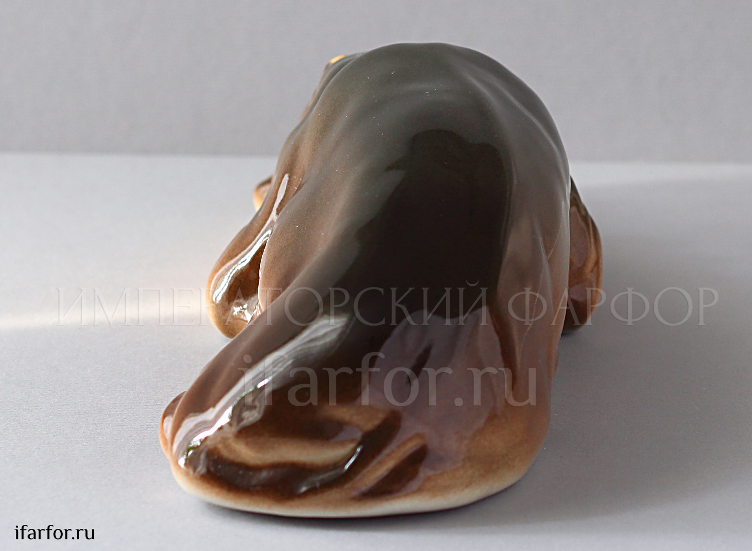 Скульптура «Бегемот» Форма: Бегемот. Мягкий фарфор. 230 x 68 мм.