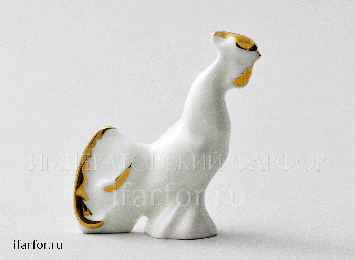 Скульптура «Петух (з.з.)» Форма: Петух (з.з.). Костяной фарфор