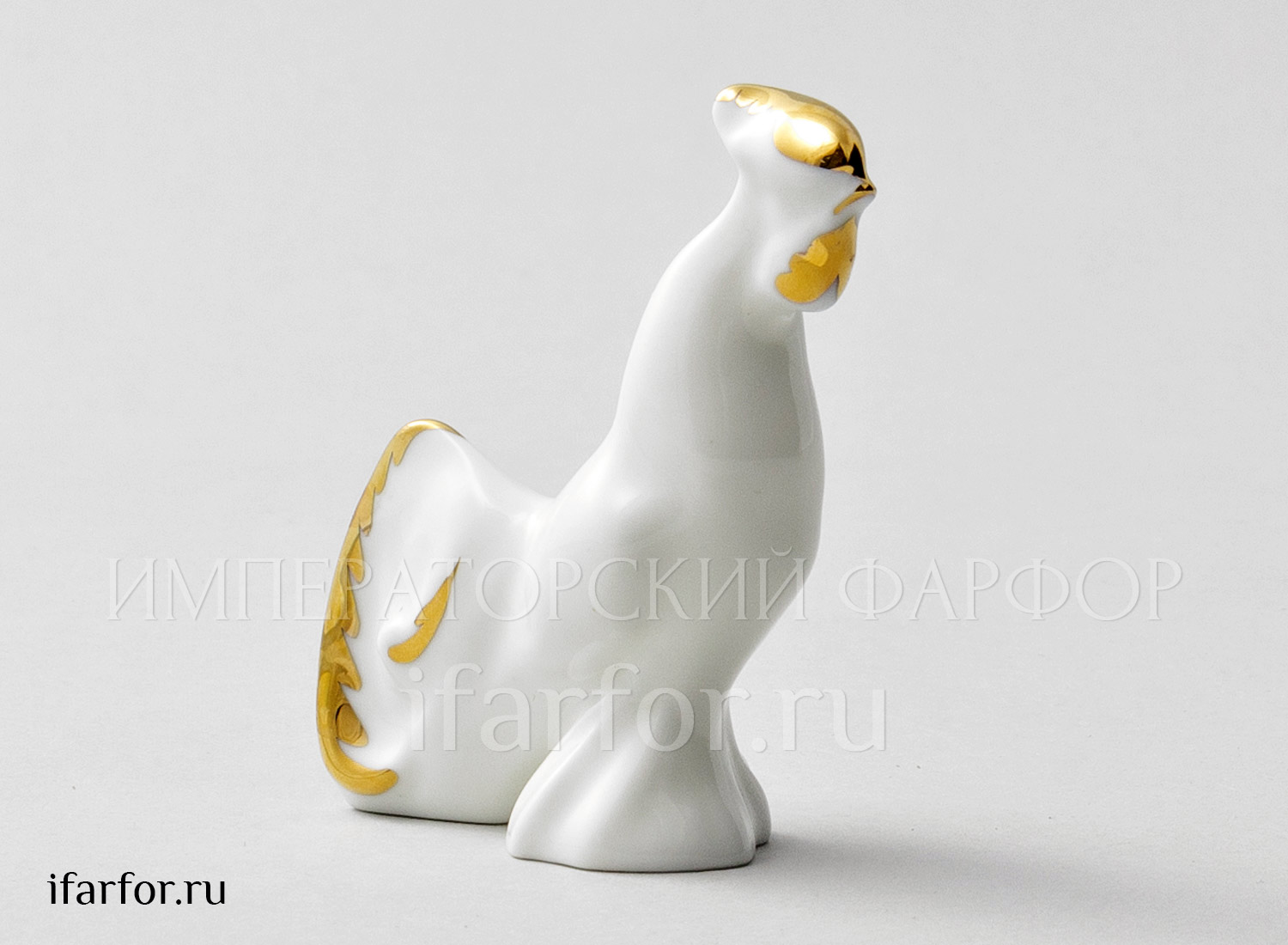 Скульптура «Петух (з.з.)» Форма: Петух (з.з.). Костяной фарфор