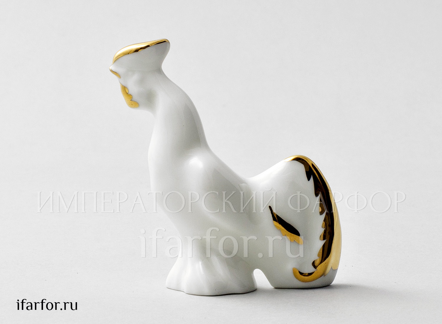 Скульптура «Петух (з.з.)» Форма: Петух (з.з.). Костяной фарфор