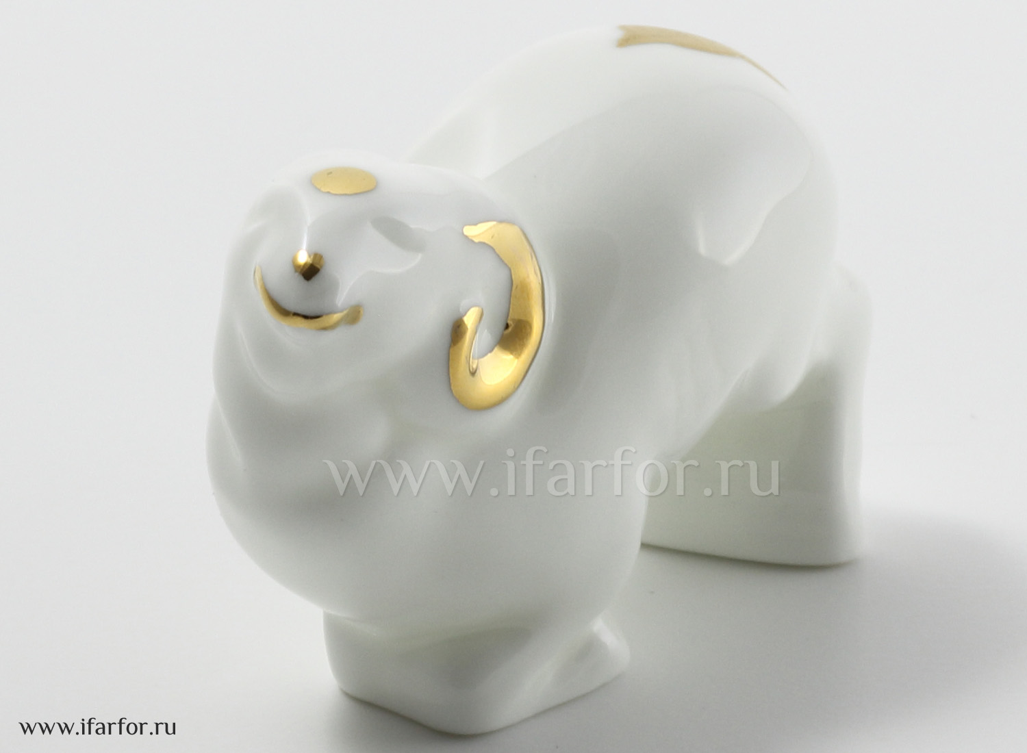 Скульптура «Овен (з.з.)» Форма: Овен (з.з.). Костяной фарфор. 50 мм.