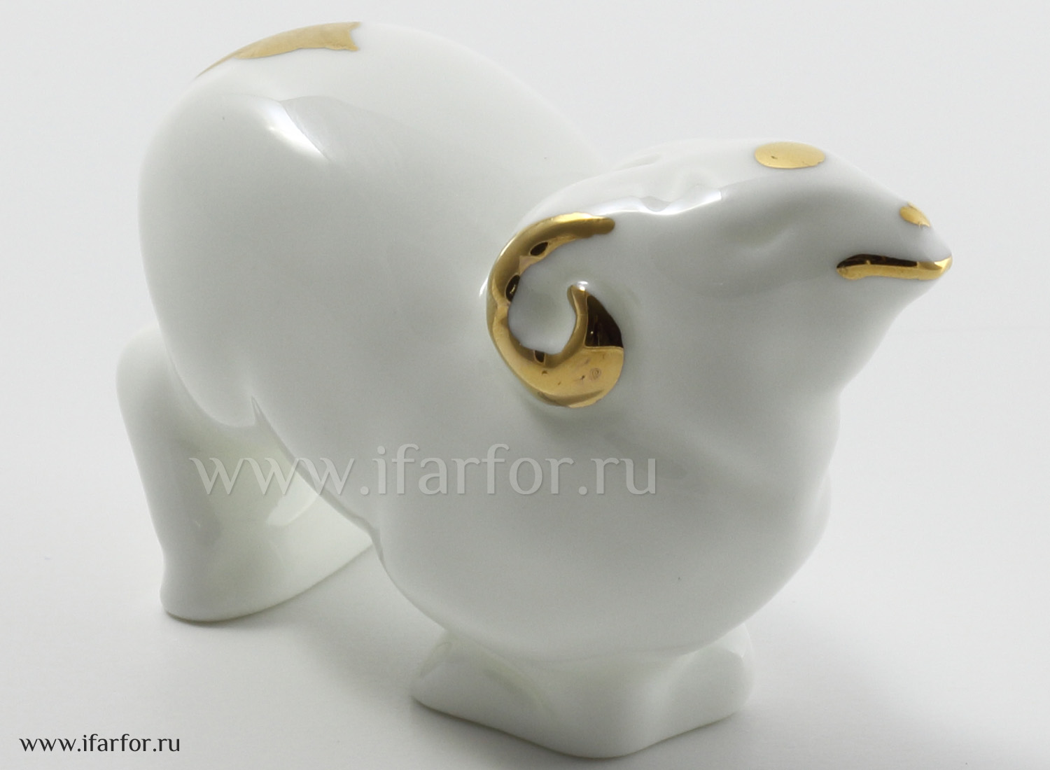 Скульптура «Овен (з.з.)» Форма: Овен (з.з.). Костяной фарфор. 50 мм.