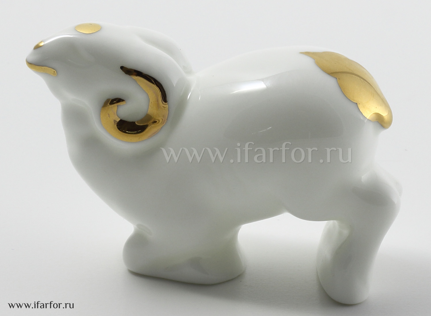 Скульптура «Овен (з.з.)» Форма: Овен (з.з.). Костяной фарфор. 50 мм.