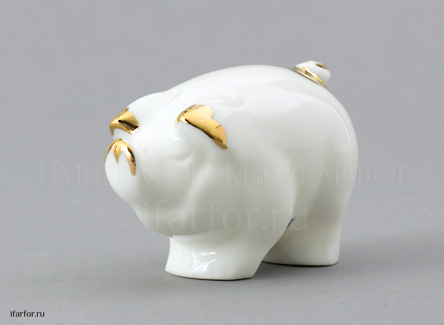Скульптура «Кабан (з.з.)» Форма: Кабан (з.з.). Костяной фарфор. 38 мм.