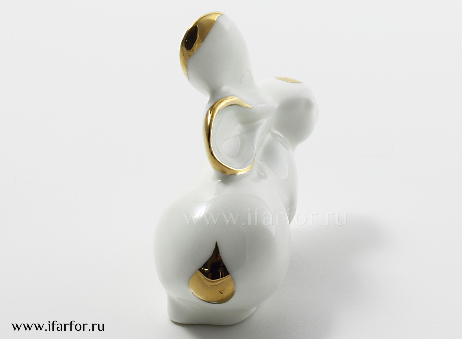 Скульптура «Заяц (з.з.)» Форма: Заяц (з.з.). Костяной фарфор. 53 мм.