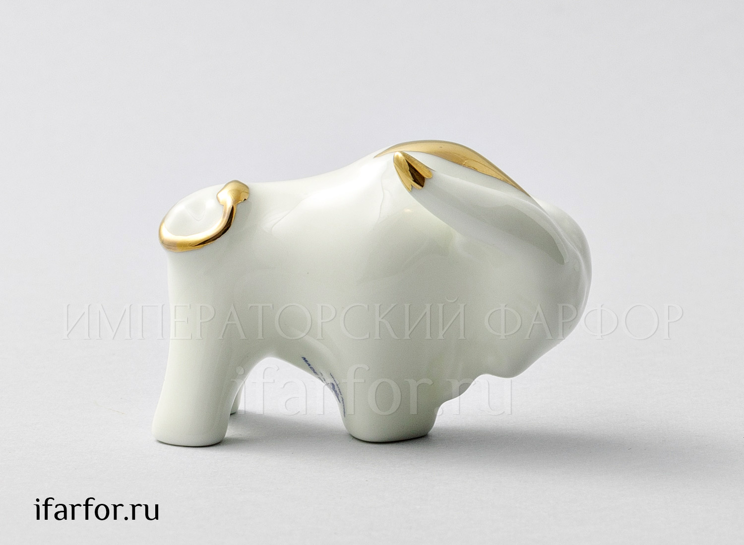 Скульптура «Бык (з.з.)» Форма: Бык (з.з.). Костяной фарфор. 45 мм.