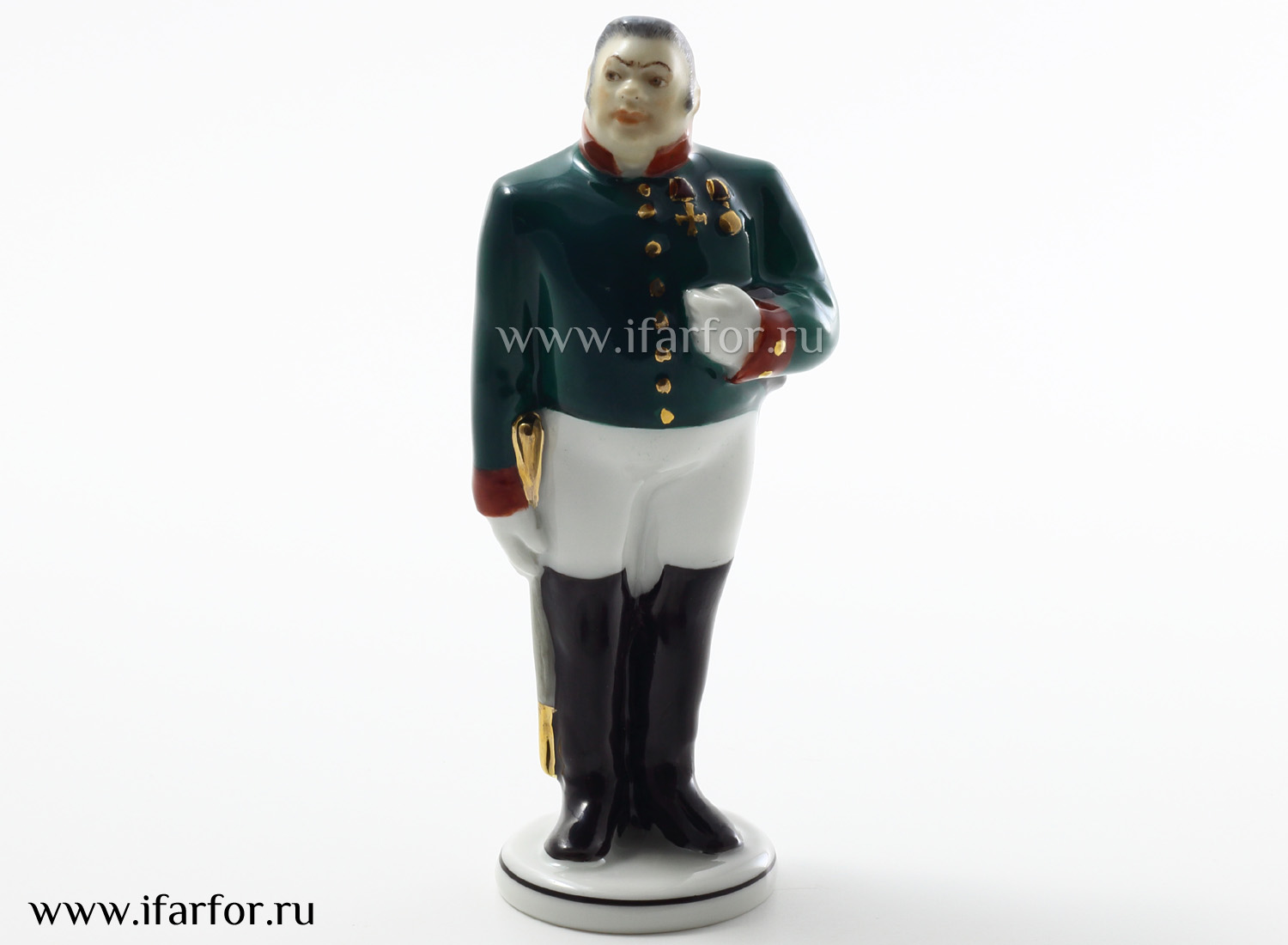 Скульптура «Городничий» Форма: Городничий. Твердый фарфор. 155 мм.