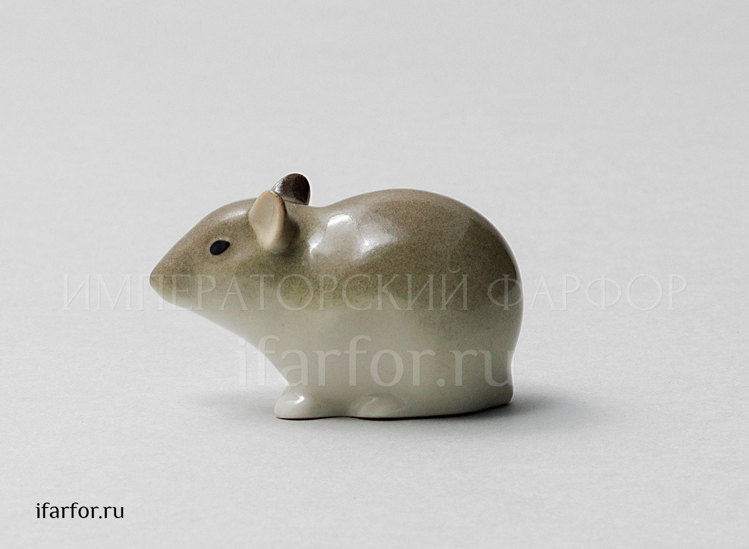 Скульптура «Мышь-малютка N1» Форма: Мышь-малютка N1. Мягкий фарфор. 50 x 32 мм.