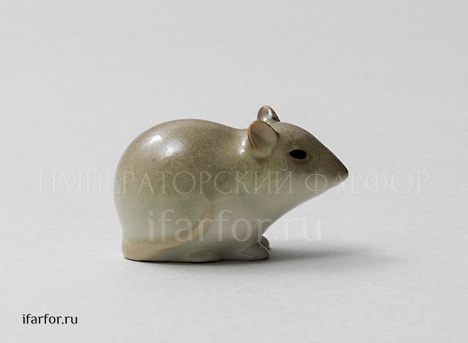 Скульптура «Мышь-малютка N1» Форма: Мышь-малютка N1. Мягкий фарфор. 50 x 32 мм.