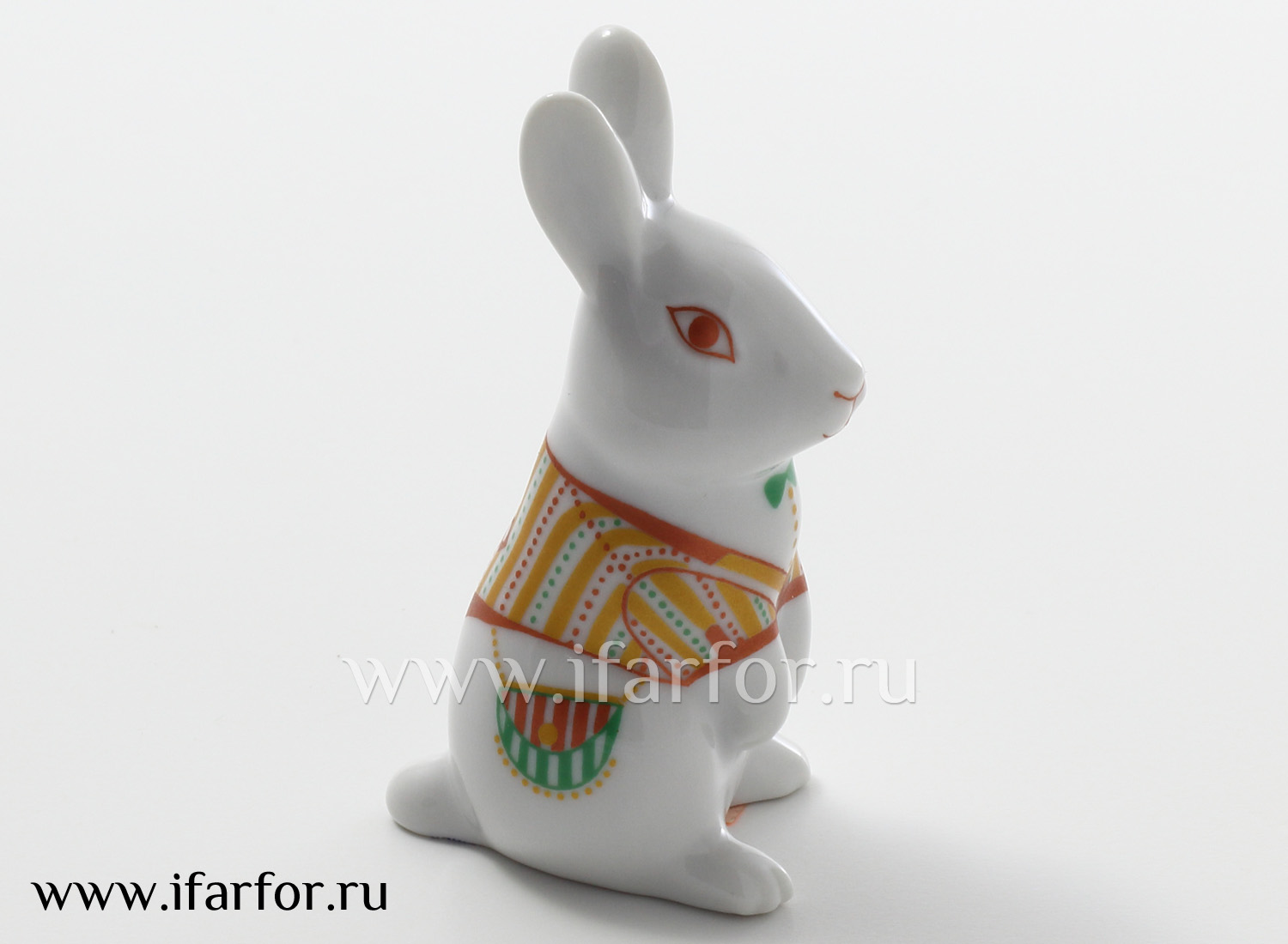 Скульптура «Кролик Хвостик» Форма: Кролик Хвостик. Твердый фарфор. 55 мм.