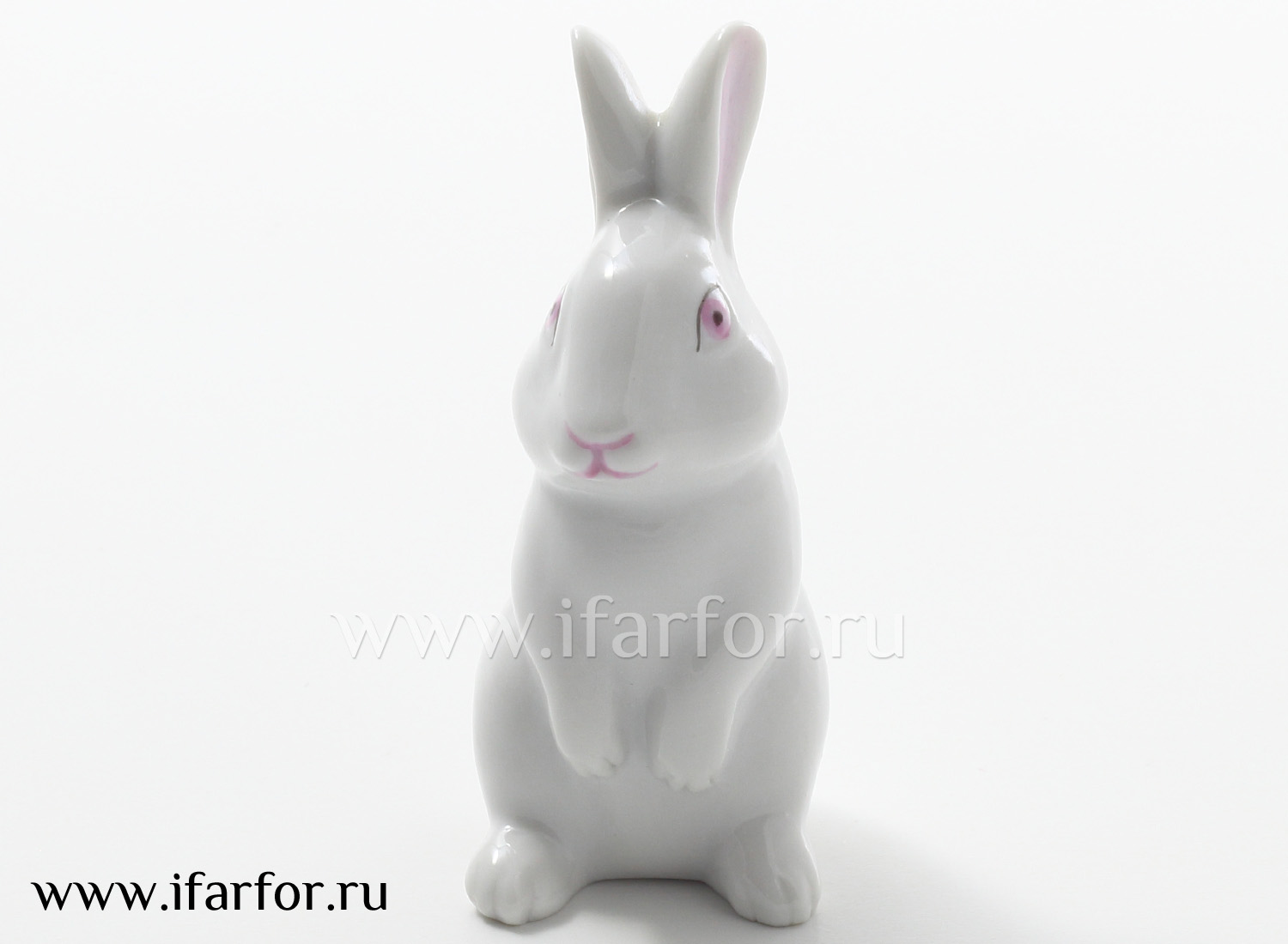 Скульптура «Кролик Хвостик» Форма: Кролик Хвостик. Твердый фарфор. 72 мм.