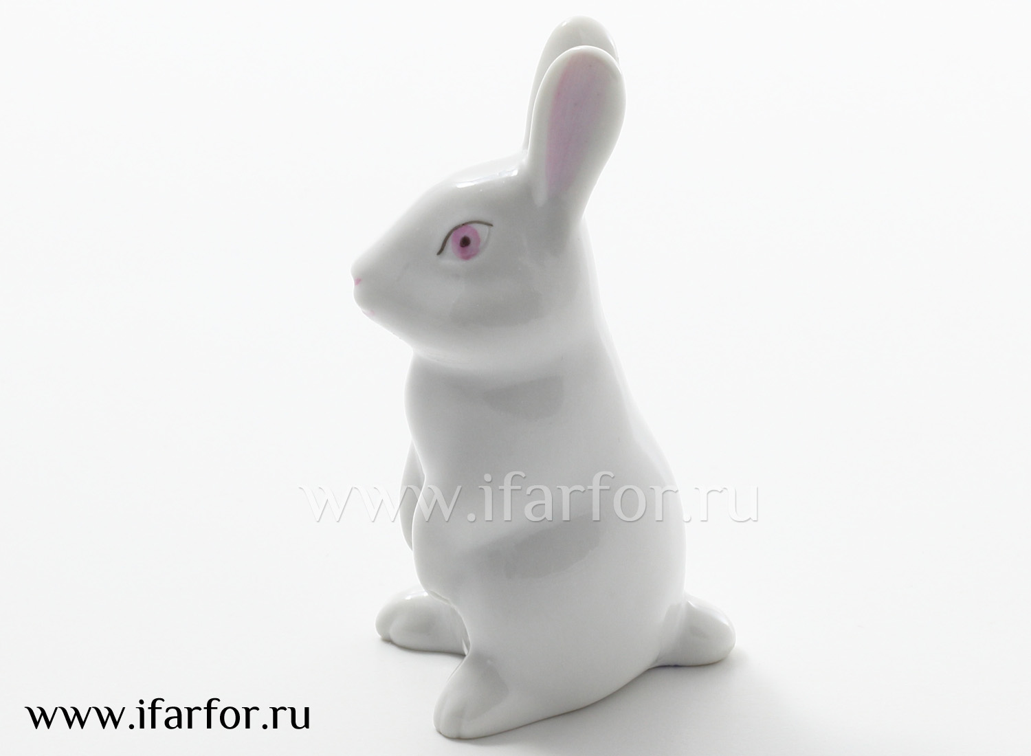 Скульптура «Кролик Хвостик» Форма: Кролик Хвостик. Твердый фарфор. 72 мм.