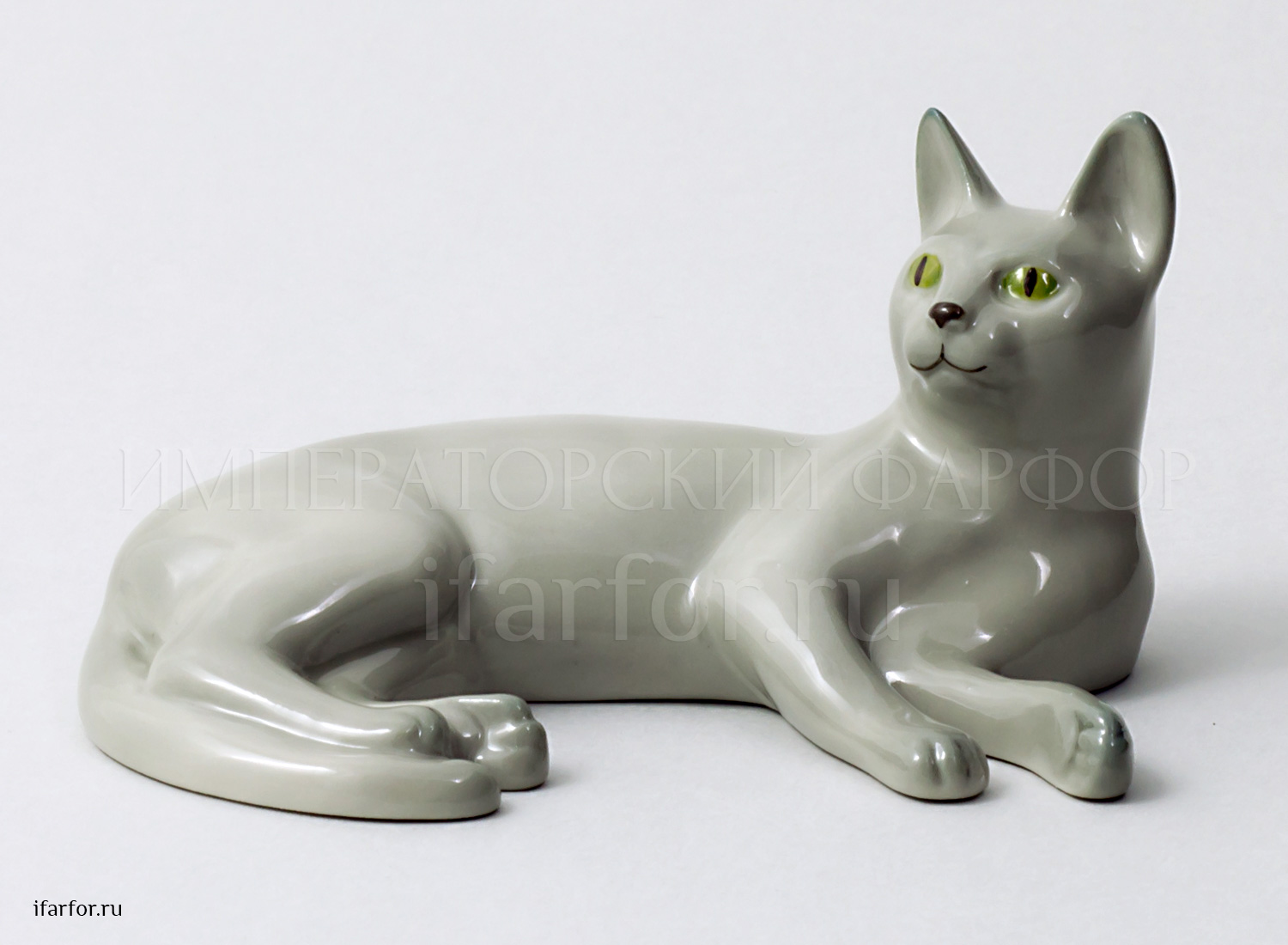 Скульптура «Кошка» Форма: Кошка. Мягкий фарфор. 110 мм.