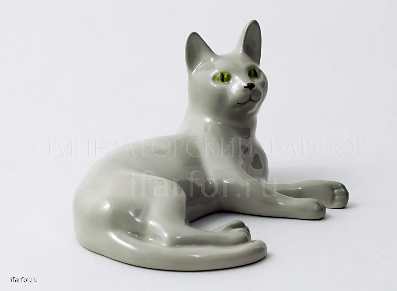 Скульптура «Кошка» Форма: Кошка. Мягкий фарфор. 110 мм.