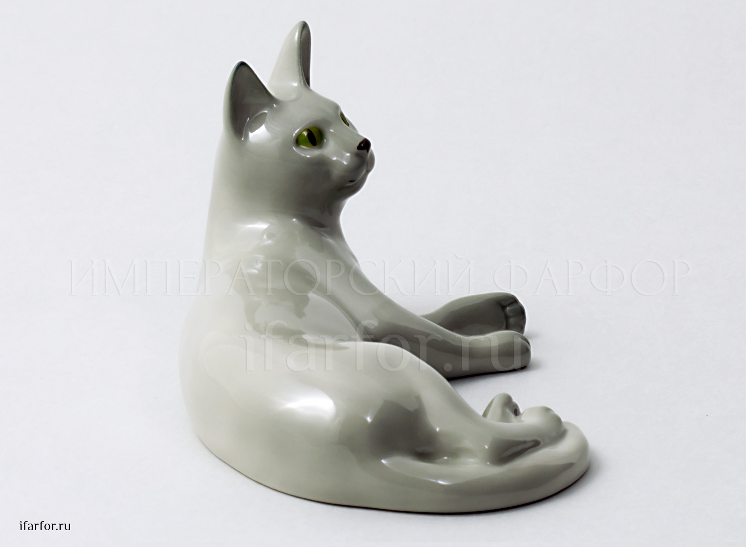 Скульптура «Кошка» Форма: Кошка. Мягкий фарфор. 110 мм.